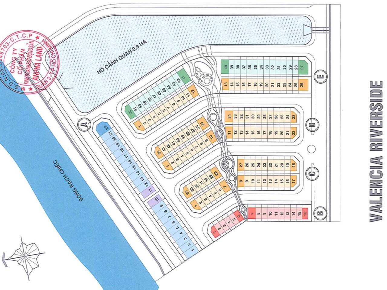 Mặt bằng nhà phố Valencia Riverside Nguyễn Duy Trinh Quận 9