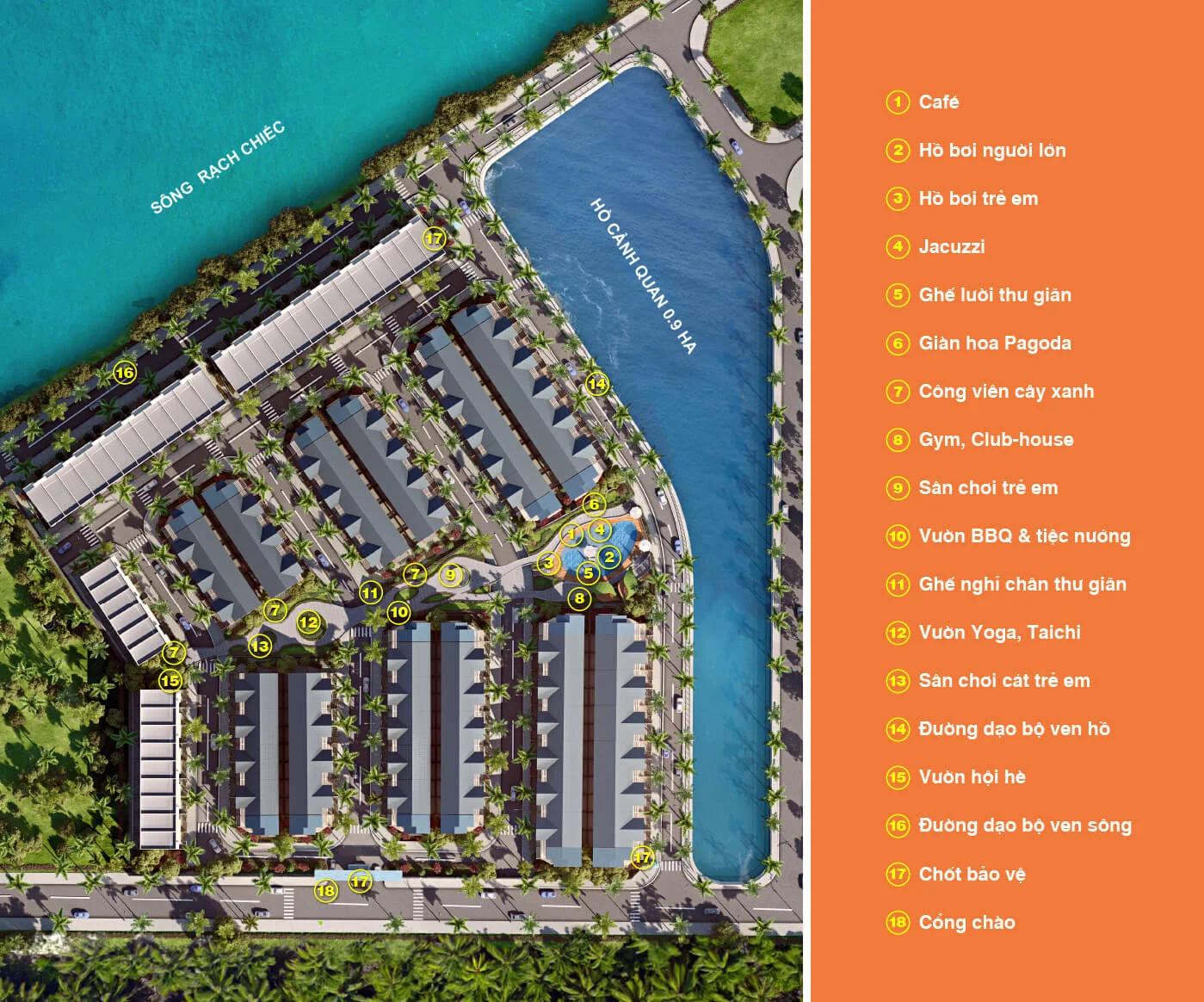 Tiện ích dự án nhà phố Valencia Riverside Quận 9