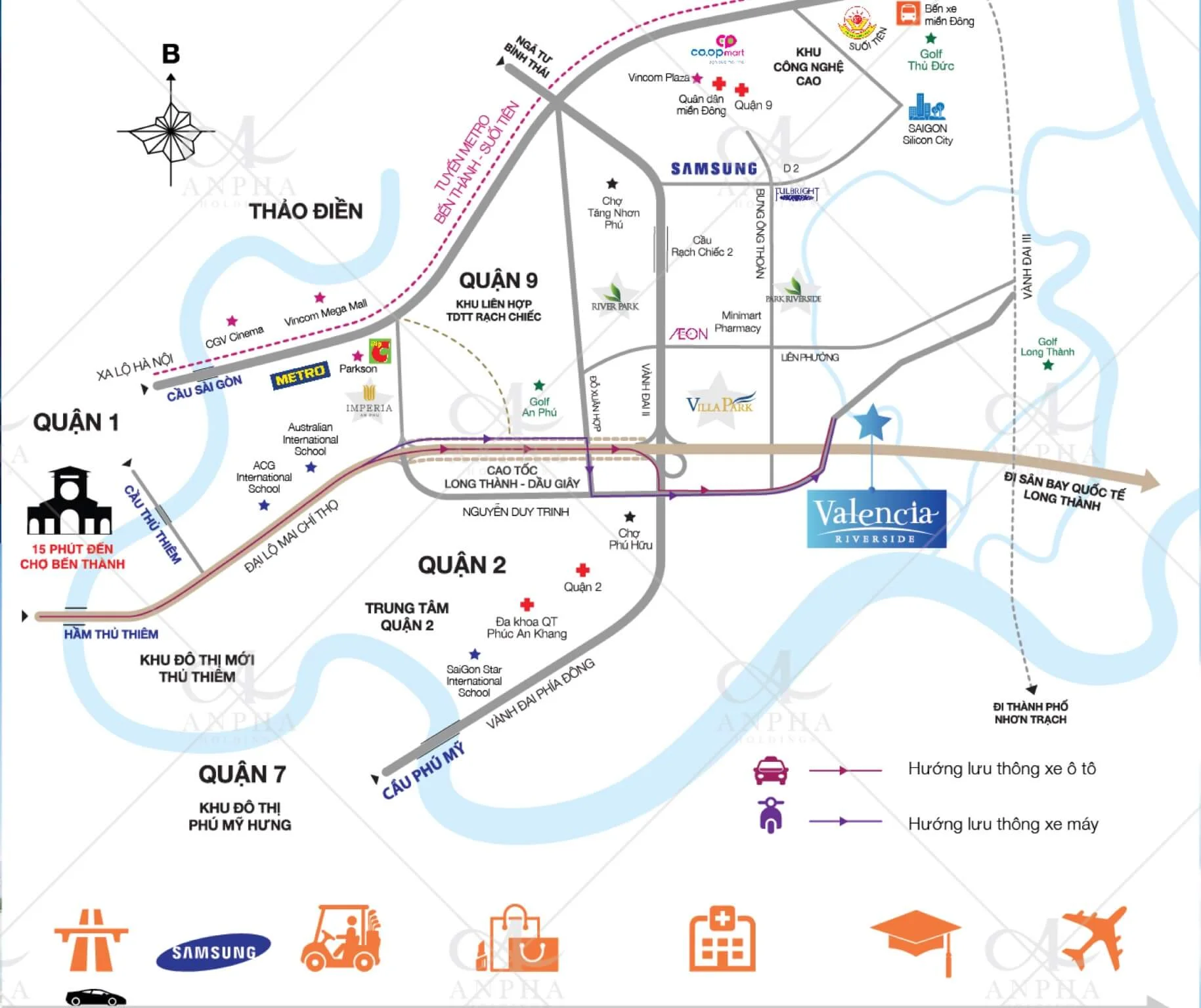 Vị trí dự án nhà phố Valencia Riverside Quận 9